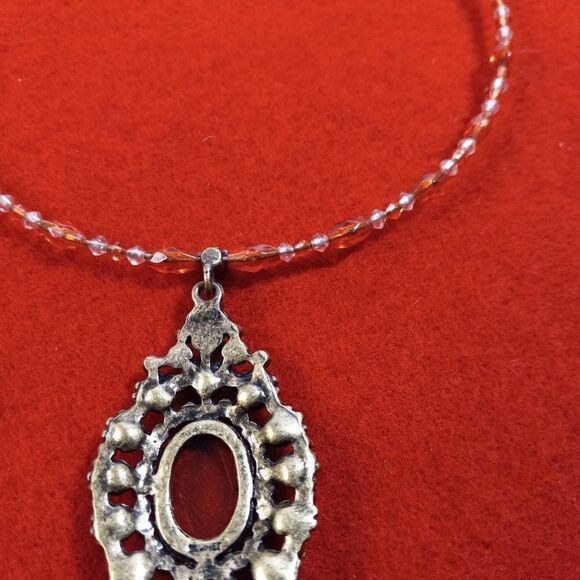 Monet Wired Necklace Teardrop Pendant and Earrings - Picture 5 of 9